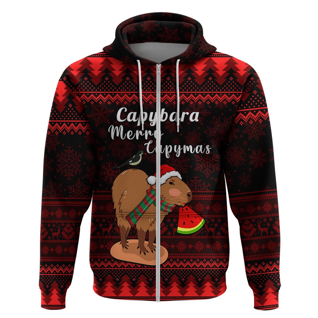 Capybara Christmas Hoodie Merry Capymas - Wonder Print Shop