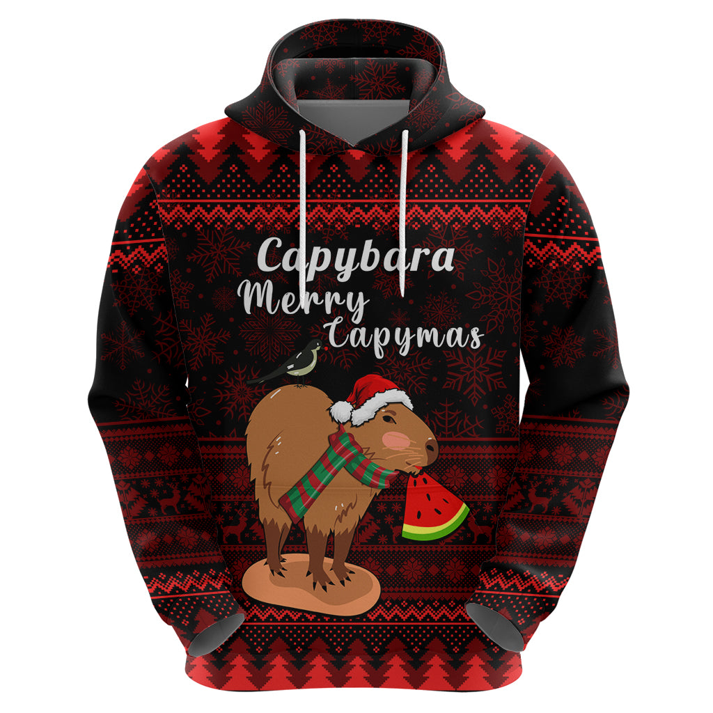 Capybara Christmas Hoodie Merry Capymas - Wonder Print Shop