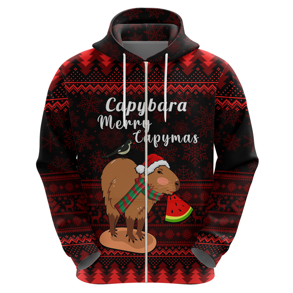 Capybara Christmas Hoodie Merry Capymas - Wonder Print Shop