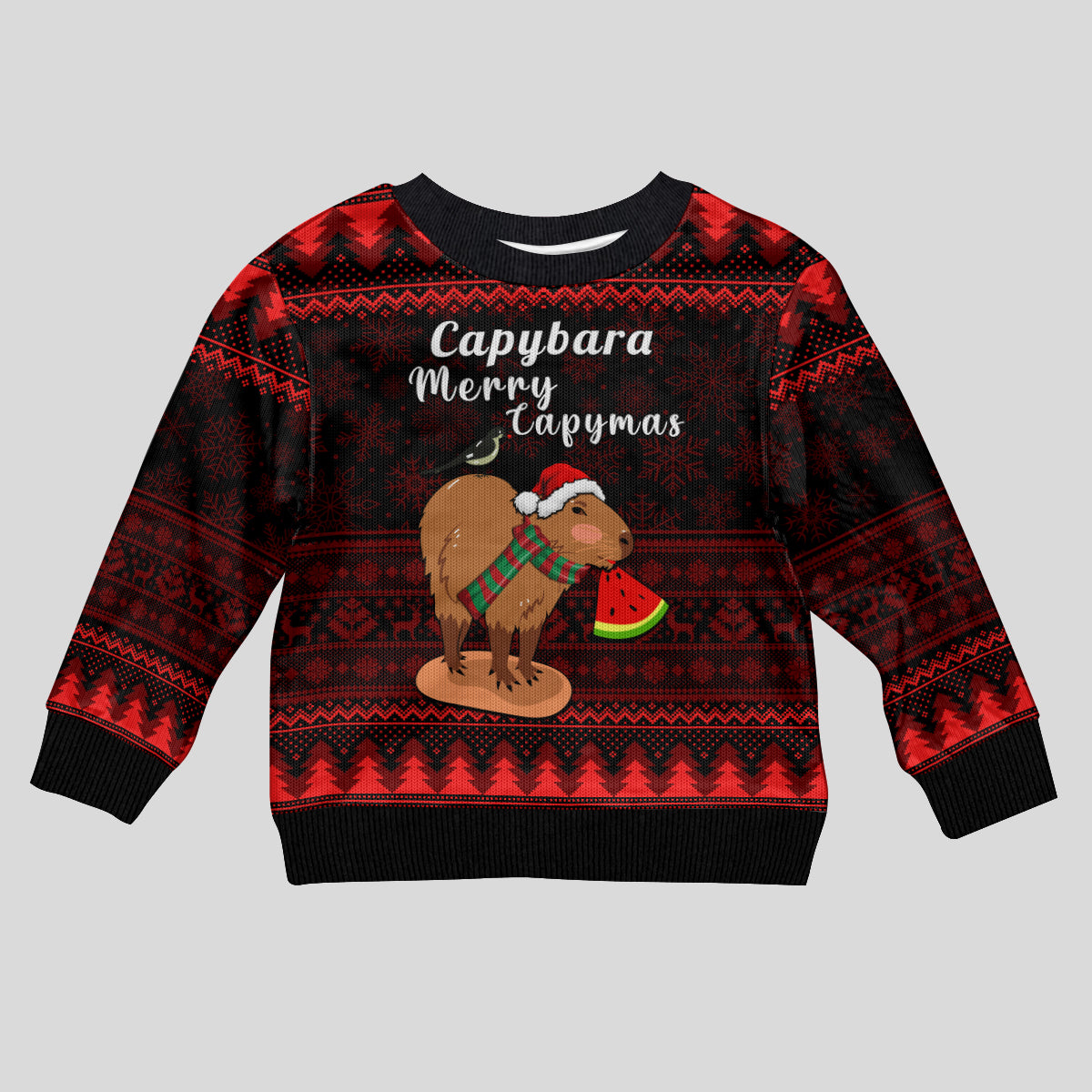 Capybara Christmas Kid Ugly Christmas Sweater Merry Capymas - Wonder Print Shop