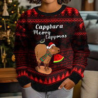 Capybara Christmas Kid Ugly Christmas Sweater Merry Capymas - Wonder Print Shop