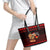 Capybara Christmas Leather Tote Bag Merry Capymas - Wonder Print Shop