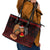Capybara Christmas Leather Tote Bag Merry Capymas - Wonder Print Shop