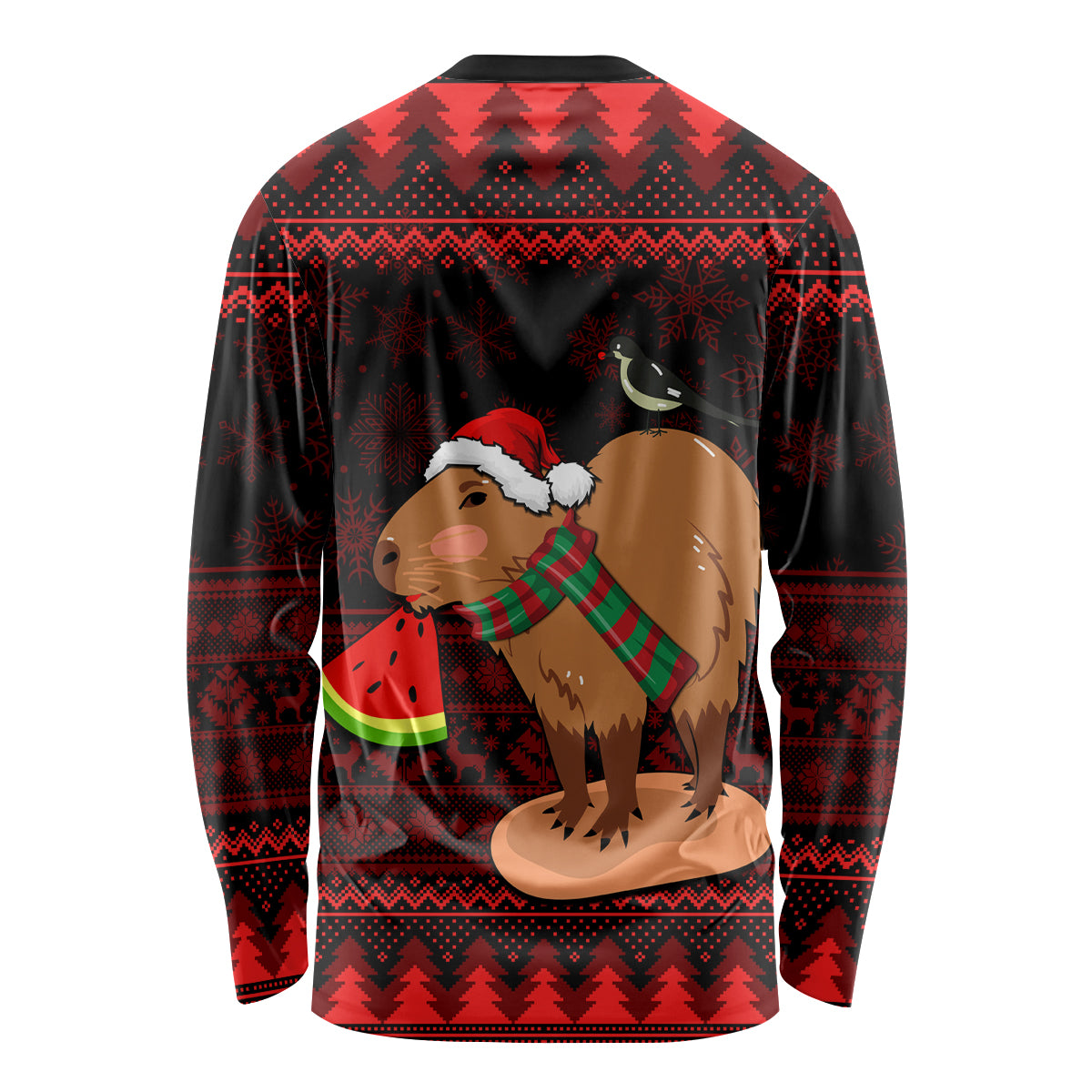 Capybara Christmas Long Sleeve Shirt Merry Capymas - Wonder Print Shop