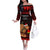 Capybara Christmas Off The Shoulder Long Sleeve Dress Merry Capymas - Wonder Print Shop