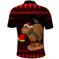 Capybara Christmas Polo Shirt Merry Capymas - Wonder Print Shop