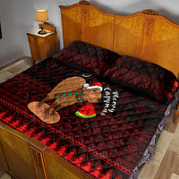 Capybara Christmas Quilt Bed Set Merry Capymas - Wonder Print Shop