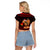 Capybara Christmas Raglan Cropped T Shirt Merry Capymas - Wonder Print Shop