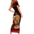 Capybara Christmas Short Sleeve Bodycon Dress Merry Capymas - Wonder Print Shop