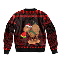 Capybara Christmas Sleeve Zip Bomber Jacket Merry Capymas - Wonder Print Shop