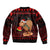 Capybara Christmas Sleeve Zip Bomber Jacket Merry Capymas - Wonder Print Shop
