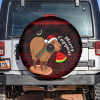 Capybara Christmas Spare Tire Cover Merry Capymas - Wonder Print Shop