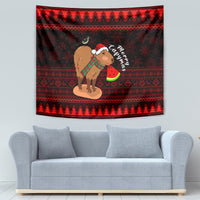 Capybara Christmas Tapestry Merry Capymas - Wonder Print Shop