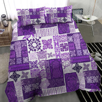 Hawaiian Quilt Bedding Set Tiki Tropical Retro Purple Version - Wonder Print Shop