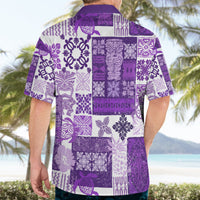 Hawaiian Quilt Hawaiian Shirt Tiki Tropical Retro Purple Version - Wonder Print Shop