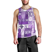 Hawaiian Quilt Men Tank Top Tiki Tropical Retro Purple Version - Wonder Print Shop