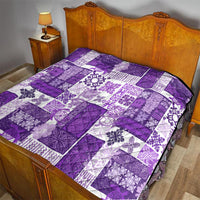 Hawaiian Quilt Quilt Tiki Tropical Retro Purple Version - Wonder Print Shop