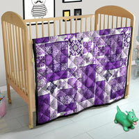 Hawaiian Quilt Quilt Tiki Tropical Retro Purple Version - Wonder Print Shop