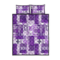 Hawaiian Quilt Quilt Bed Set Tiki Tropical Retro Purple Version - Wonder Print Shop