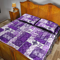 Hawaiian Quilt Quilt Bed Set Tiki Tropical Retro Purple Version - Wonder Print Shop