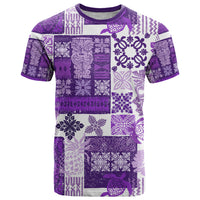 Hawaiian Quilt T Shirt Tiki Tropical Retro Purple Version - Wonder Print Shop