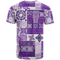Hawaiian Quilt T Shirt Tiki Tropical Retro Purple Version - Wonder Print Shop