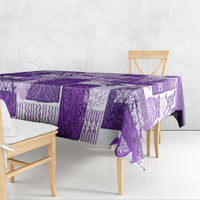 Hawaiian Quilt Tablecloth Tiki Tropical Retro Purple Version - Wonder Print Shop