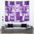 Hawaiian Quilt Tapestry Tiki Tropical Retro Purple Version - Wonder Print Shop