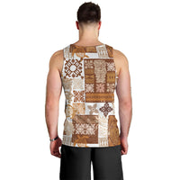 Hawaiian Quilt Men Tank Top Tiki Tropical Retro Brown Version - Wonder Print Shop