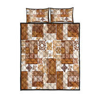 Hawaiian Quilt Quilt Bed Set Tiki Tropical Retro Brown Version - Wonder Print Shop