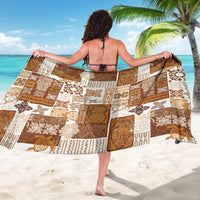 Hawaiian Quilt Sarong Tiki Tropical Retro Brown Version - Wonder Print Shop