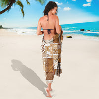 Hawaiian Quilt Sarong Tiki Tropical Retro Brown Version - Wonder Print Shop