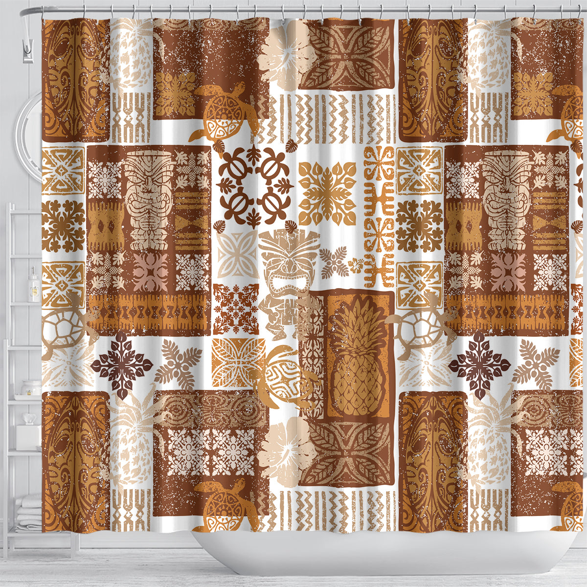 hawaiian-quilt-shower-curtain-tiki-tropical-retro-brown-version
