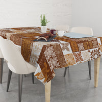 Hawaiian Quilt Tablecloth Tiki Tropical Retro Brown Version - Wonder Print Shop