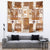 Hawaiian Quilt Tapestry Tiki Tropical Retro Brown Version - Wonder Print Shop