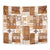 Hawaiian Quilt Tapestry Tiki Tropical Retro Brown Version - Wonder Print Shop