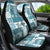 Hawaiian Quilt Car Seat Cover Tiki Tropical Retro Dark Cyan Version - Wonder Print Shop