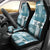 Hawaiian Quilt Car Seat Cover Tiki Tropical Retro Dark Cyan Version - Wonder Print Shop