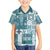 Hawaiian Quilt Kid Hawaiian Shirt Tiki Tropical Retro Dark Cyan Version - Wonder Print Shop