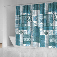 hawaiian-quilt-shower-curtain-tiki-tropical-retro-dark-cyan-version