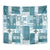 Hawaiian Quilt Tapestry Tiki Tropical Retro Dark Cyan Version - Wonder Print Shop