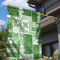 Hawaiian Quilt Garden Flag Tiki Tropical Retro Green Version - Wonder Print Shop