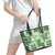Hawaiian Quilt Leather Tote Bag Tiki Tropical Retro Green Version - Wonder Print Shop