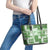 Hawaiian Quilt Leather Tote Bag Tiki Tropical Retro Green Version - Wonder Print Shop
