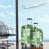 Hawaiian Quilt Luggage Cover Tiki Tropical Retro Green Version - Wonder Print Shop