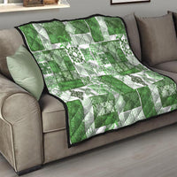 Hawaiian Quilt Quilt Tiki Tropical Retro Green Version - Wonder Print Shop