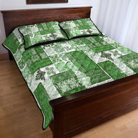 Hawaiian Quilt Quilt Bed Set Tiki Tropical Retro Green Version - Wonder Print Shop
