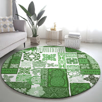 hawaiian-quilt-round-carpet-tiki-tropical-retro-green-version