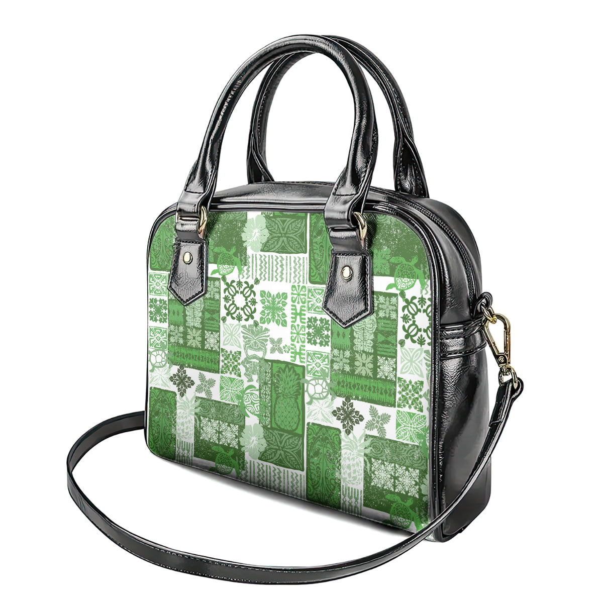 hawaiian-quilt-shoulder-handbag-tiki-tropical-retro-green-version