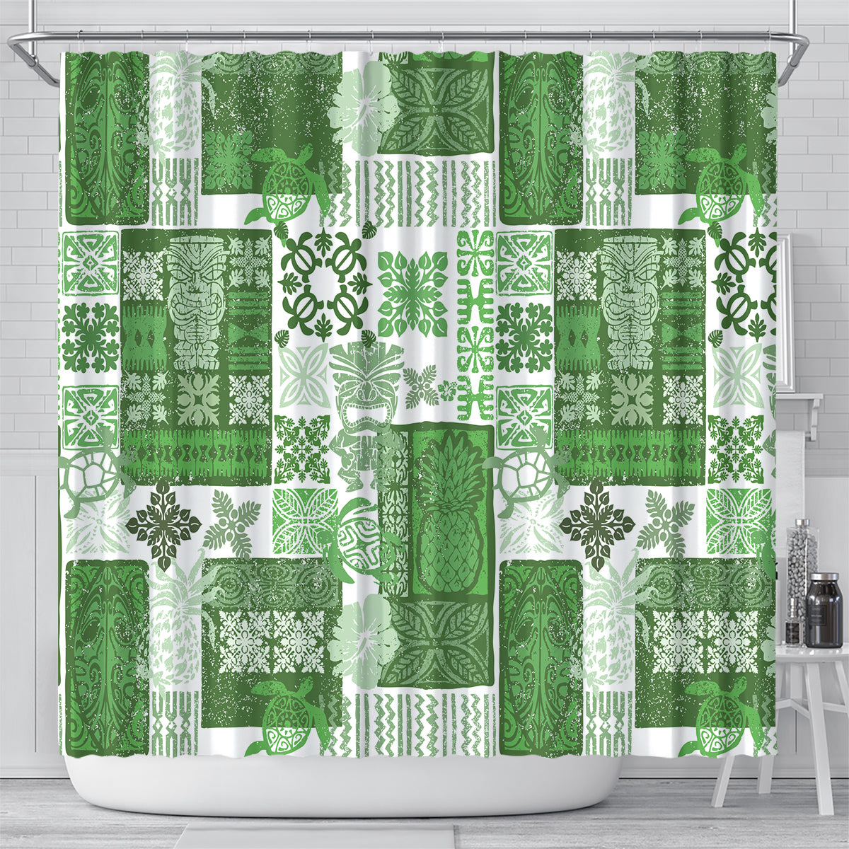 hawaiian-quilt-shower-curtain-tiki-tropical-retro-green-version